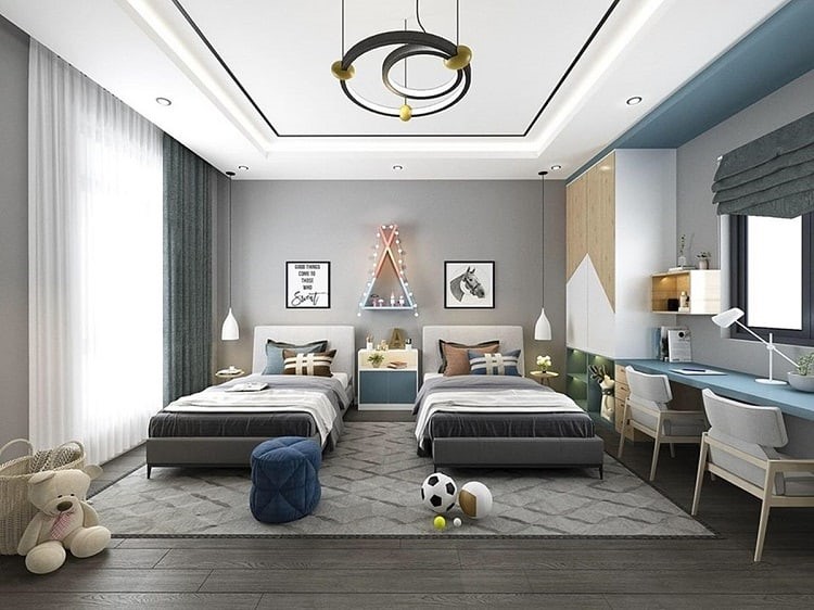 50+ Mẫu thiết kế nội thất phòng ngủ ấn tượng cho bé trai – 2023